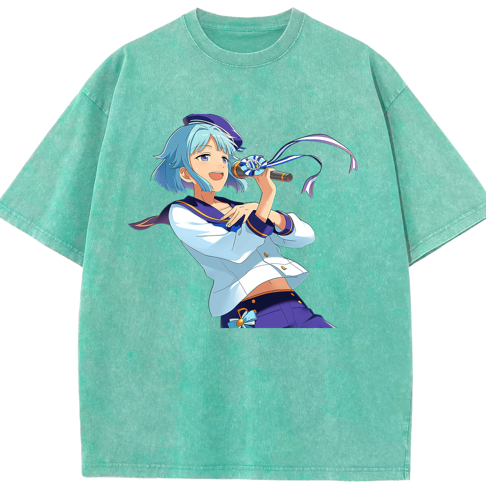 （画像用） あんさんぶるスターズ! Ensemble Stars 綿100% ヴィンテージ風 半袖Tシャツ（フロントプリント）